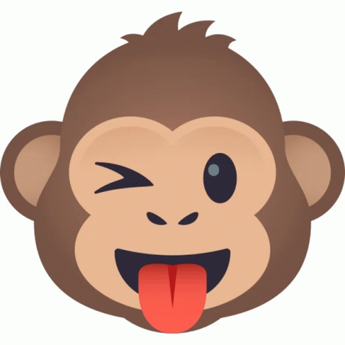 Stuck Out Tongue And Winking Monkey Monkey Sticker Stuck Out Tongue