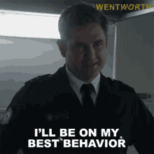 Ill Be On My Best Behavior Jake Stewart GIF - Ill Be On My Best Behavior Jake Stewart Wentworth GIFs