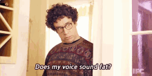 Looking In The Mirror Like GIF - Portlandia Fred Armisen Does My Voice Sound Fat GIFs
