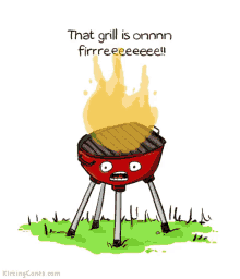 This Grill Is On Fire GIF - Pun Silly Grill GIFs