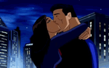 Kiss Superman GIF - Kiss Superman Couple GIFs