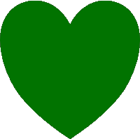 Coeur Green Sticker - Coeur Green Heart Stickers