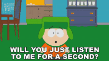 will you just listen to me for a second kyle broflovski south park s12e3 major boobage