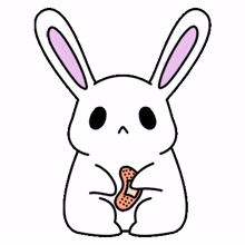rabbit bunny white lovely heartbroken