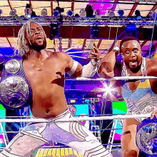 The New Day Smack Down Tag Team Champions GIF - The New Day Smack Down Tag Team Champions Kofi Kingston GIFs
