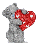 Tatty Teddy Flashy Heart Sticker - Tatty Teddy Flashy Heart Heart Stickers