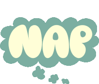 Nap Nap In White Bubble Letters Inside Green Bubble Dream Cloud Sticker - Nap Nap In White Bubble Letters Inside Green Bubble Dream Cloud Sleep Stickers