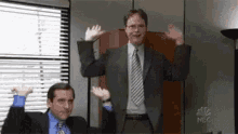 Raise The Roof Praise GIF - Raise The Roof Praise The Office GIFs