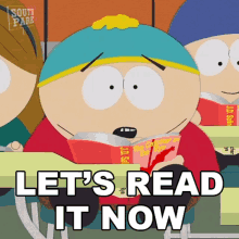 Lets Read It Now Eric Cartman GIF - Lets Read It Now Eric Cartman Craig Tucker GIFs