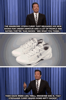 Steph Curry Dad Shoes GIF - Dad Shoes Jimmy Fallon Steph Curry GIFs