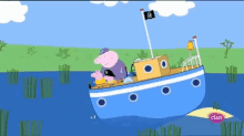 Peppa Pig Boat GIF - Peppa Pig Pig Boat GIFs