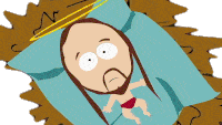 Staring Jesus Sticker - Staring Jesus South Park Stickers