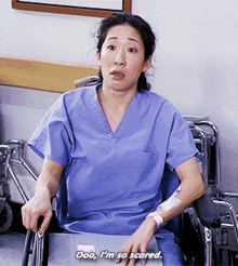 Greys Anatomy Cristina Yang GIF - Greys Anatomy Cristina Yang Ooo Im So Scared GIFs