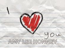 i love you ily heart love amy lee honney