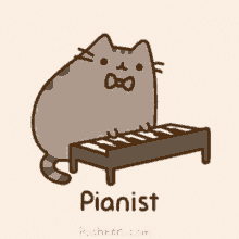 Piano Pusheen Cat GIF - Piano Pusheen Piano Cat GIFs
