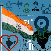 Happy Independence Day 15august GIF - Happy Independence Day 15august Tiranga India GIFs