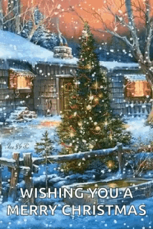christmas snow christmas tree