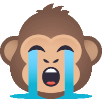 Crying Monkey Joypixels Sticker - Crying Monkey Monkey Joypixels Stickers