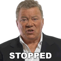 Stopped William Shatner Sticker - Stopped William Shatner Big Think Stickers