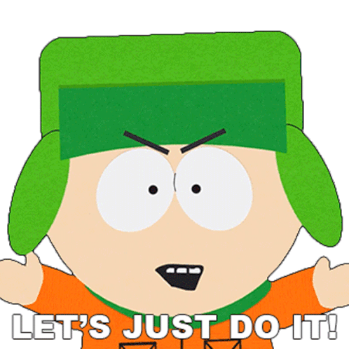Lets Just Do It Kyle Broflovski Sticker - Lets Just Do It Kyle Broflovski South Park Stickers