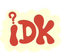 Idk Idk In Red Bubble Letters With White Cloud Background Sticker - Idk Idk In Red Bubble Letters With White Cloud Background I Dont Know Stickers