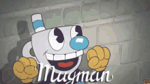 excited mugman happy dance