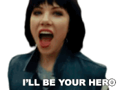 Ill Be Your Hero Carly Rae Jepsen Sticker - Ill Be Your Hero Carly Rae Jepsen Run Away With Me Song Stickers