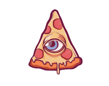 pizza illuminati all seeing eye pepperoni beer