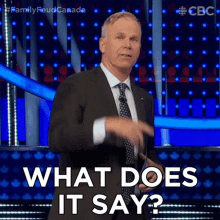 What Does It Say Gerry Dee GIF - What Does It Say Gerry Dee Family Feud Canada GIFs