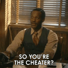 So Youre The Cheater Vern GIF - So Youre The Cheater Vern Why Women Kill GIFs