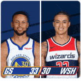Golden State Warriors (33) Vs. Washington Wizards (30) First-second Period Break GIF - Nba Basketball Nba 2021 GIFs