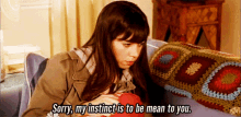 Parks And Rec April Ludgate GIF - Parks And Rec April Ludgate Sorry My Instinct Is To Be Mean To You GIFs