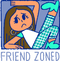 Sad Lola Trapped In Friend Zone Sticker - Hopeless Romance101 Friend Zoned Sad Stickers