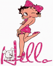 Pink Glitter Betty Boop GIF - Pink Glitter Betty Boop Hello GIFs