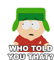 Who Told You That Kyle Broflovski Sticker - Who Told You That Kyle Broflovski South Park Stickers