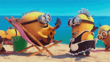 Minions On The Beach GIF - Bea GIFs