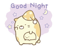 cute sumikko gurashi good night stars bed time