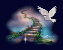 Happy In Heaven Stairway GIF - Happy In Heaven Stairway Dove GIFs