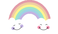 Clouds Rainbow Sticker - Clouds Rainbow Colors Stickers