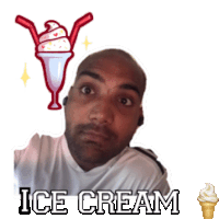 Ice Cream Selfie Sticker - Ice Cream Selfie Dessert Stickers
