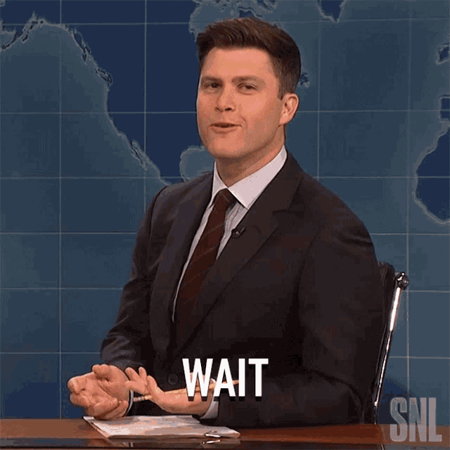 Wait Colin Jost GIF Wait Colin Jost Saturday Night Live Discover