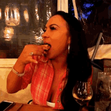 Eating Mariah Milano GIF - Eating Mariah Milano Dinner With Mariah GIFs