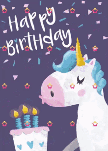 Birthday Birthday Cake GIF - Birthday Birthday Cake Unicorn GIFs