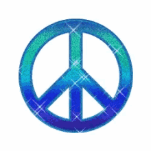 peace sign peace blue sparkle glitter