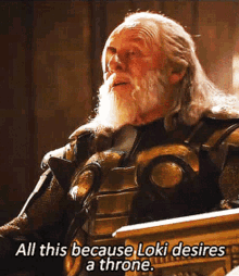 All This Because Loki Desire The Throne GIF - All This Because Loki Desire The Throne Odin GIFs