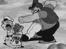 Strong To The Finish Popeye GIF - Strong To The Finish Popeye Eating GIFs