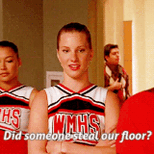 Glee Brittany Pierce GIF - Glee Brittany Pierce Did Someone Steal Our Floor GIFs