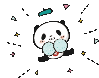 Panda Line Character Sticker - Panda Line Character Fighting Stickers