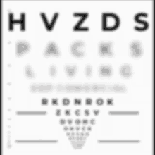living edp comercial packs blurred vision test