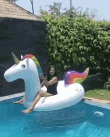 Playful Pool Party GIF - Playful Pool Party Unicorn GIFs